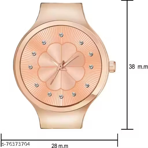 Flower Designed Premium Quality Analog Watch with Diamond Studded Attractive Analog Watch Combo For Women