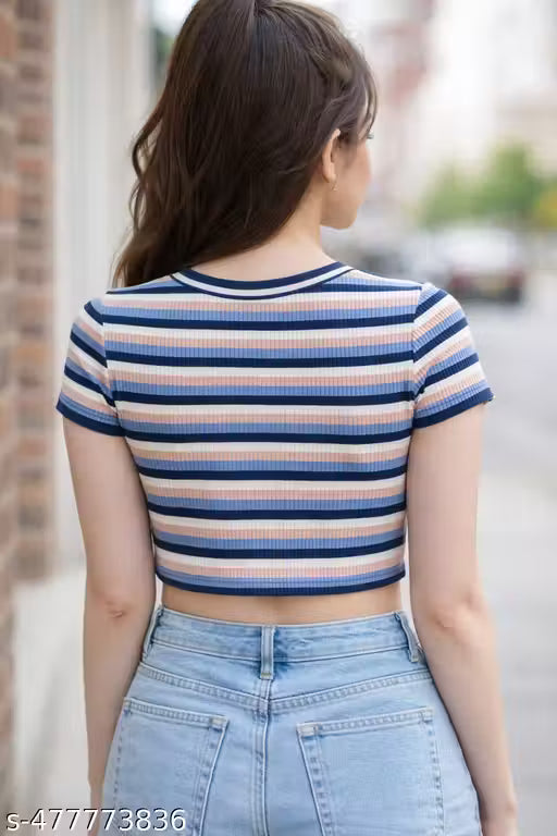 Womens trendy ribcrop