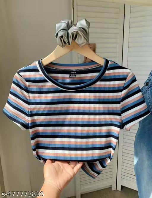 Womens trendy ribcrop